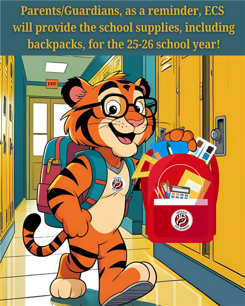 School supplies will be provided by ECS this school year