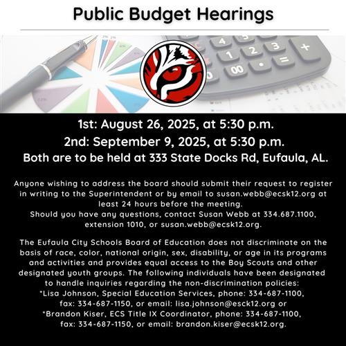 Info about Public Budget Hearing 