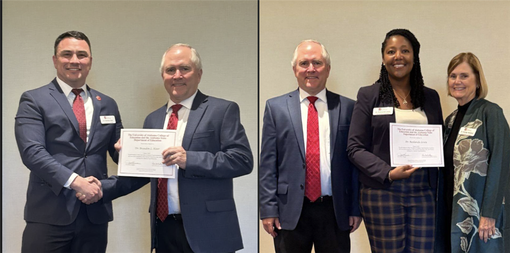  dr. ksier and dr. lewis receiving certificates