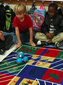 two Eufaula students learning in class  